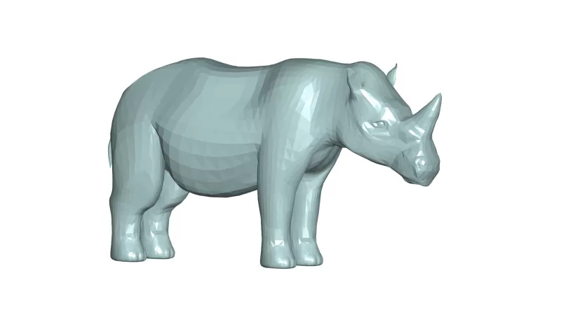 rhinocéros 3d modèle impression trio 3D print model - Mito3D