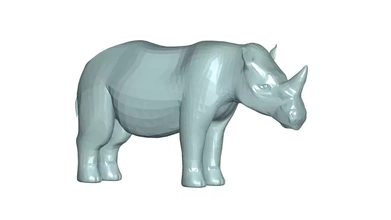 rhinocéros 3d modèle impression trio 3d print model - Mito3D