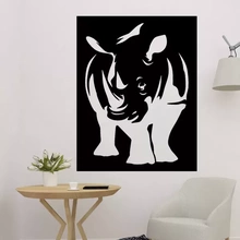 rinoceronte parete arredamento 3d stampa modello treding arte decorazione scultura animale geometria 2d 3d print model - Mito3D