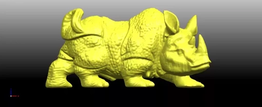 rinoceronte 01 masculino 3d impressão modelo trio escultura animal estátua humano casa estatuetas miniaturas personagens 3d print model - Mito3D