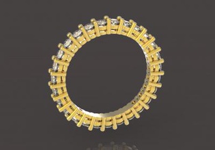 anello di 27 gemme 3d modello stampa moda La 3D, modello, file 3D stampabile la progettazione, 3d, fidanzamento diamanti in oro gioielli gioiello pietra nozze femminile anelli rotondi brillante sterling e bellezza diamant diamante argento 3d print model - Mito3D