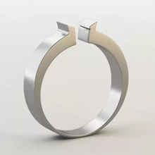 anillo 3d impresión modelo trío blanco rojo plata imprimible joyería joya stl verde print diamante oro compromiso Boda 3d print model - Mito3D