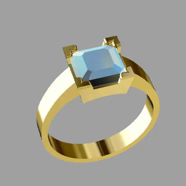 Ring Aquamarin 3d Drucken Modell dreiding 3D print model - Mito3D