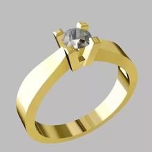 yüzük nişan elmas 4 5mm 3d baskı model üçleme zlatnictvi aa küpe 3d print model - Mito3D