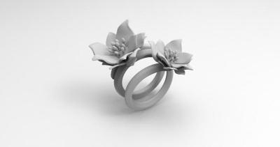 ring flowers fashion 3D printing model, 3D printing file, 3D printable model, 3D printing design, 3d print, ring, jelewlery, lily, love, valentines day, flower