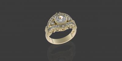 anello cuore in 3d il modello di stampa moda La 3D, modello, file 3D stampabile la progettazione, 3d, gioielli platino gioiello oro argento brillante diamante sterlina pietra del anelli prinsess femmina fidanzamento nozze superbo meraviglioso 3d print model - Mito3D