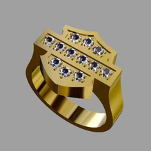 ring rhinestones fashion 3D printing model, file, printable design, 3d print, ring,zlatnictvi-aa, 3d print model - Mito3D