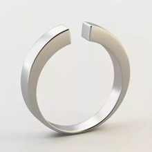 anillo único 3d impresión modelo trío rojo plata imprimible joyería joya 3dprintable stl 3dprint verde diamante oro compromiso Boda 3d print model - Mito3D