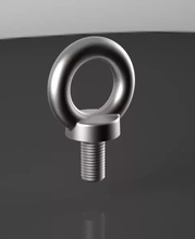 perno anillo 3d impresión modelo trío tornillo montar hilo industrial 3d print model - Mito3D
