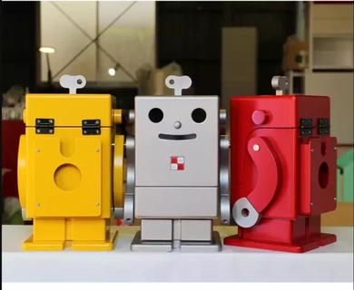 robot desk organizer 3d printing model halloween kid toy organiser deco pencil case holder accessory 3d print model - Mito3D