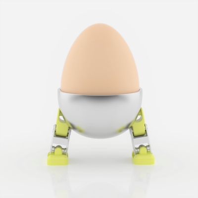 robot egg cup art 3D printing model, file, printable design, 3d print, easter3D,3dmodel,3d,3dprint,printing,printer,iron,3dmodel,vray,3dart,egg,cup,easter,robot,legs, 3D print model - Mito3D