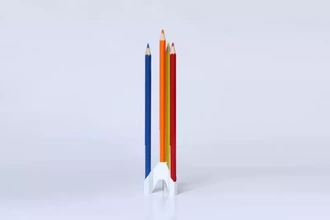 Rakete Bleistift Stand 3d Drucken Modell dreiding Büro Spielzeuge Zubehör Halter Unterstützung Veranstalter Schule Gadget Schreibtisch liefern Bleistifte Raketen 3d print model - Mito3D