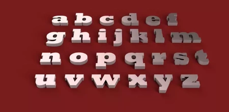 Rockwell ekstra cesur yazı tipi küçük harf 3d harfler stl dosya baskı model üçleme dekorasyon işaret mektup alfabe 3dmodel 3dprint sembol gadget'lar Metin dil 3d print model - Mito3D