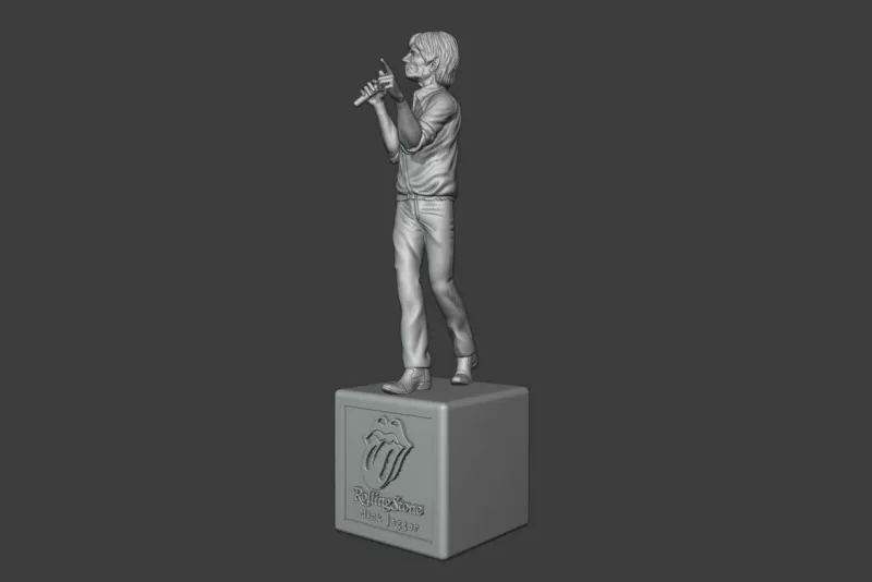 rotolare pietre mick jagger 3dprinting 3d stampa modello treding statua giocattolo stampabile chitarra musica miniatura figura rock n roll musicista Denver palcoscenico concerto celebrità chitarrista 3D print model - Mito3D