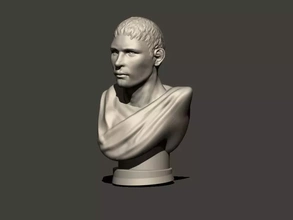 romain empereur buste 3d impression modèle trio 3d print model - Mito3D