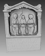 romain pierre votive 3d impression modèle trio calcul archéologie mentors 3d print model - Mito3D