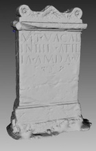 romano votivstone antiguidades e histórico 3D modelo de impressão, a impressão arquivo design, 3d, Romano, arqueologia, votivstone, pedra, matronae 3d print model - Mito3D