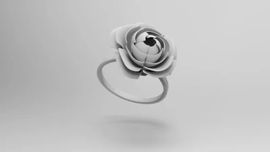 Rosa anillo 3d impresión modelo trío 3d print model - Mito3D