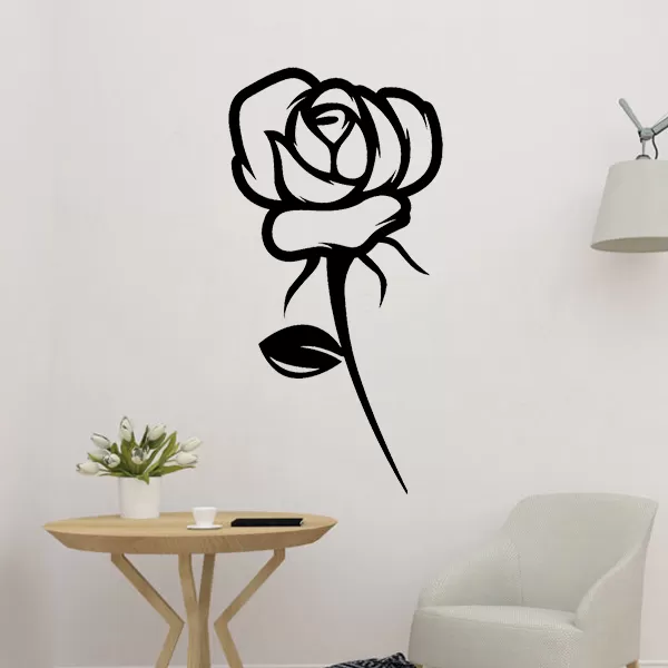 rosas decoração 3d impressão modelo trio único rosa confundir parede arte 2d 3D print model - Mito3D