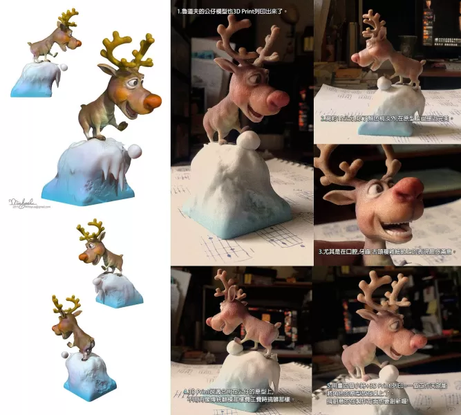 Rudolph 3d Drucken Modell dreiding 3D print model - Mito3D