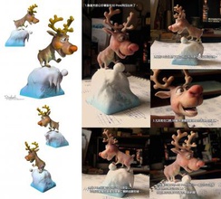 rudolph Kunst 3D-Druck-Modell, 3D-Druck-Datei, 3D-druckbares Modell, 3D-Druck, design, 3d-drucken, Rudolph,Weihnachten 3d print model - Mito3D