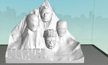 rushmore Wunder montieren Kunst 3D-Druck-Modell, 3D-Druck-Datei, 3D-druckbares Modell, 3D-Druck, design, 3d-drucken, Marvels Superhelden, 3d print model - Mito3D