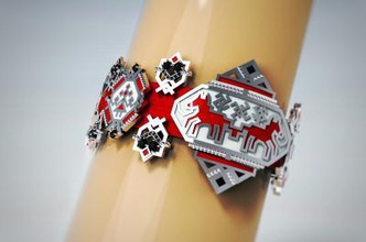 russo ornamento bordados bracer a moda 3D modelo de impressão, impressão arquivo design, 3d, russo, ornamento, bracer, jóias, o símbolo 3d print model - Mito3D
