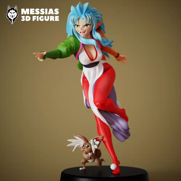 ryoko hakubi şekil 3d yazdır model baskı üçleme etiketleri özelleştirilebilir koleksiyon sanat anime eşya kişiselleştirilmiş heykelcik ikonik karakter high quality tenchi muyo dünya dışı sci fi green haired güzellik fan favorite benzersiz geek uzay macera 3D print model - Mito3D