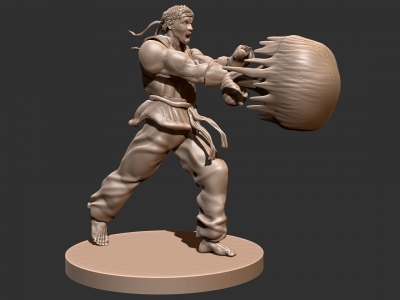 ryu Kunst 3D-Druck-Modell, 3D-Druck-Datei, 3D-druckbares Modell, 3D-Druck, design, 3d-drucken, ryu,street fighter,Mann,Spiel,art 3D print model - Mito3D