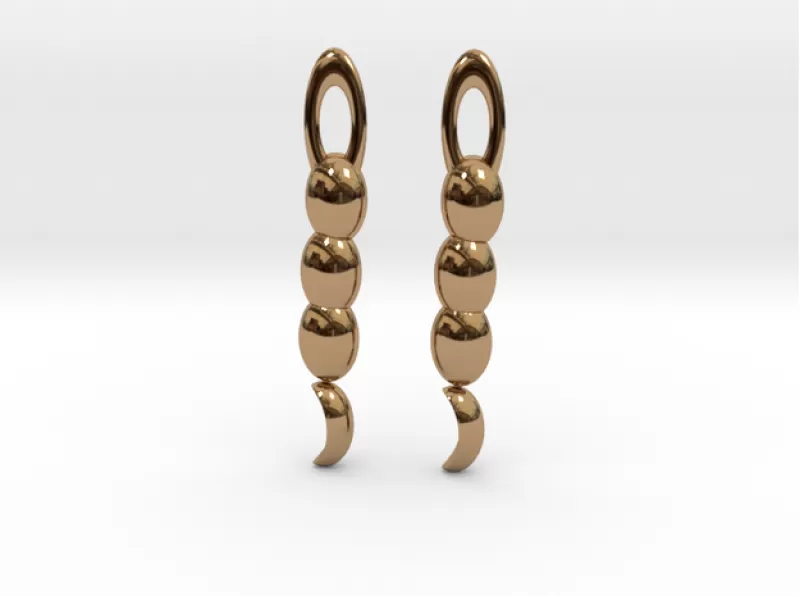 sailor moon earrings 3d printing model - threeding earring jewelry moon earrings sailor moon sailor moon earrings 3D print model - Mito3D
