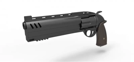 samaritan revolver film cehennem çocuğu 2019 3d baskı model üçleme oyuncak tabanca Kostüm oyunu destek ateşli silah yan 3d print model - Mito3D