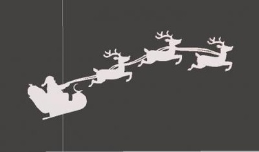 santa claus reindeer art 3D printing model, file, printable design, 3d print, christmas-reindeer-tree-snow-decoration-objects 3d print model - Mito3D