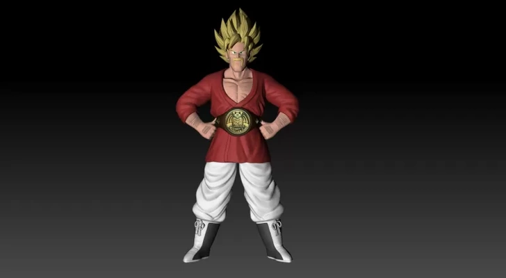 satan ss 1 3d impression modèle trio mots clés dragon ball goku mr 3d print model - Mito3D