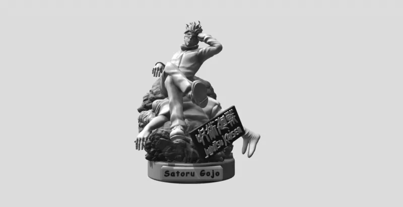 satoru gojo jiujitsu Kaisen 3dprinting 3d impresión modelo trío estatua anime cómic película miniatura ornamento obj stl figura esculpir maravilla dc vinilo Figura acción 3D print model - Mito3D