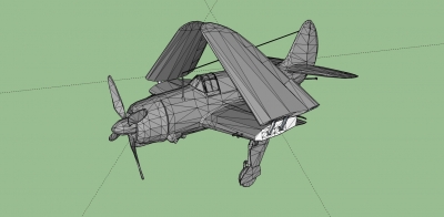 curtiss sb2c helldiver le ali ripiegate giochi dei giocattoli & hobby La stampa 3D, modello, file di 3D stampabile la progettazione, 3d, marina militare,navale,aereonave,portaerei,navi,SB2C,Curtiss, bomber 3D print model - Mito3D