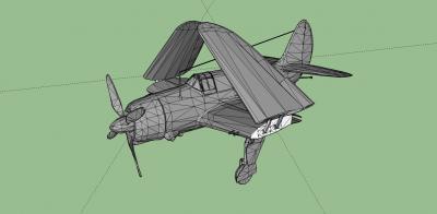 curtiss sb2c helldiver le ali ripiegate giochi dei giocattoli & hobby La stampa 3D, modello, file di 3D stampabile la progettazione, 3d, marina militare,navale,aereonave,portaerei,navi,SB2C,Curtiss, bomber 3d print model - Mito3D
