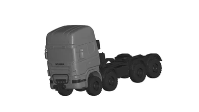 Scania caminhão 3d impressão modelo trio 3d print model - Mito3D