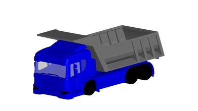 Scania caminhão 3d impressão modelo trio 3d print model - Mito3D