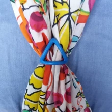 scarf buckle triple ring diameter 28mm 3d printing model - threeding clip customizable handkerchief 3d print model - Mito3D