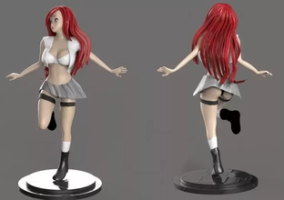 scuola anime ragazza 3d stampa modello treding donna Giappone sexy carina 3d print model - Mito3D