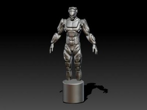 sci-fi-Soldaten-statue Kunst 3D-Druck-Modell, 3D-Druck-Datei, 3D-druckbares Modell, 3D-Druck, Gestaltung, Druck 3d, sci-fi,Soldat,statue,Krieg,fiction,Stein 3d print model - Mito3D