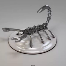 Scorpion noisettes 3d impression modèle trio art sculpture jouet décor 3d print model - Mito3D