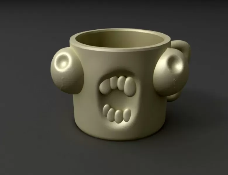 screaming cup 3d printing model - threeding pot cups 3D print model - Mito3D