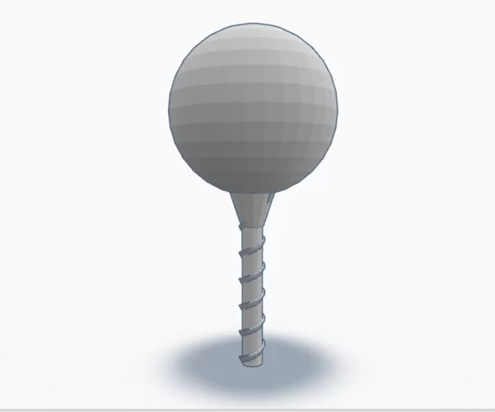 tornillo tee 3d impresión modelo trío pelota deporte accesorios caddie golf 3D print model - Mito3D