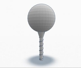 screw tee toys games & hobby 3D printing model, file, printable design, 3d print, golf, tee, sport, ball, caddy, accessories 3d print model - Mito3D
