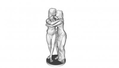 la escultura de pareja art 3D modelo impresión, impresión en archivo, imprimibles 3D, diseño 3d, escultura, arte, antic, par 3d print model - Mito3D