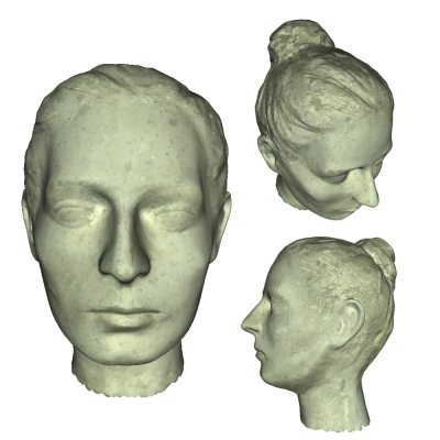 sculpture girl's head art 3D printing model, file, printable design, 3d print, sculpture, art, girl, 3D print model - Mito3D