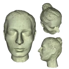 sculpture girl's head 3d printing model - threeding 3d print model - Mito3D