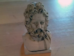 scultura testa Zeus 3d stampa modello treding greco arte antico storia 3d print model - Mito3D