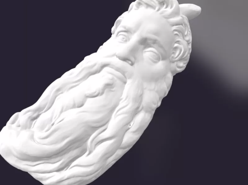 sculpture moses 3d printing model - threeding art michelangelo renaissance print stl 3D print model - Mito3D